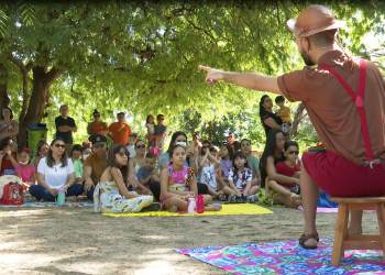 Recital Sons da Natureza encanta crianças no Parque Municipal em Mossoró