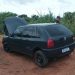 PM recupera carro roubado em região de mata no Bairro Santo Antônio
