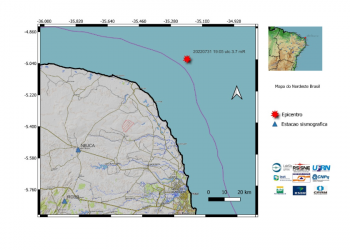 Tremores de terra são registrados no litoral do RN