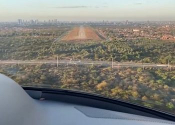 Vídeo mostra proximidade dos postes com rota de voo em Mossoró