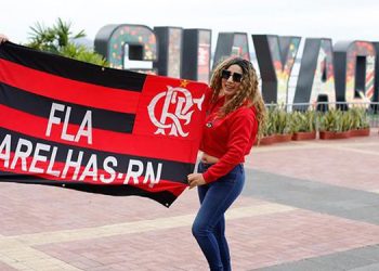 Com direito a foto no perfil oficial do Flamengo, potiguar viaja 27 horas para assistir final da libertadores