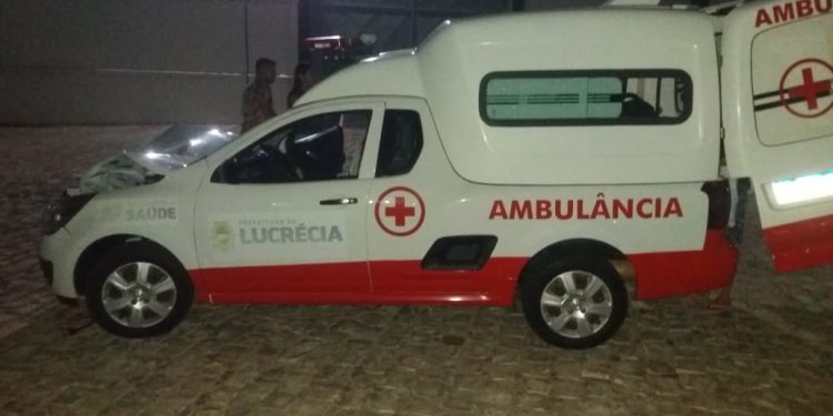 Ambulância da Prefeitura de Lucrécia colide com animal na RN 017
