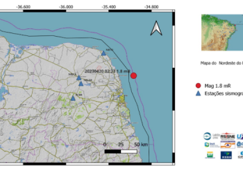 Tremor é registrado na Costa do Atlântico Potiguar