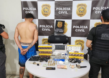 Homem é preso por suspeita de tráfico de drogas e posse ilegal de arma de fogo em Mossoró