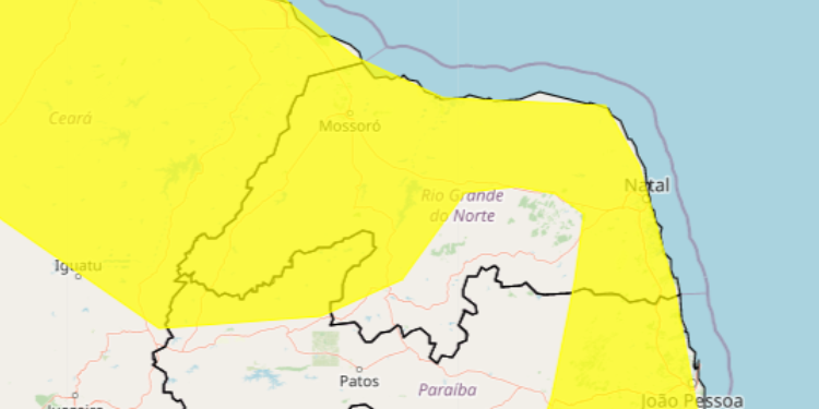 Inmet emite alerta de chuvas intensas para o RN