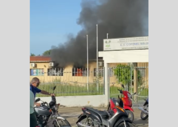 Aulas são suspensas após incêndio em escola estadual na cidade de Grossos