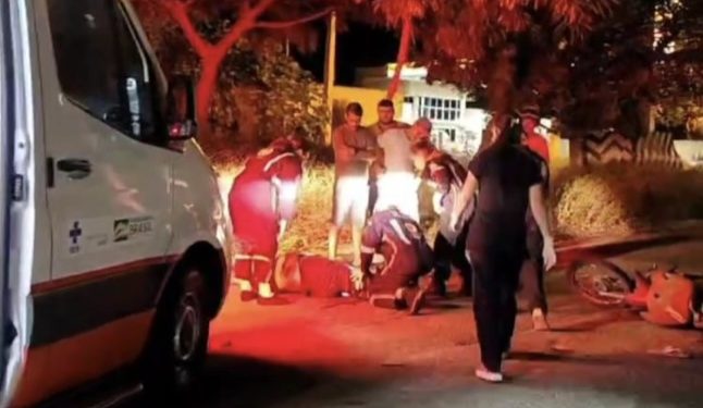 Motociclistas ficam feridos após colisão no Bairro Abolição IV