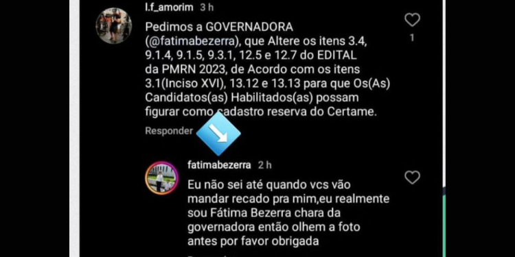Fátima Bezerra é confundida na internet; entenda