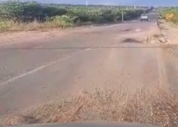 “Tá quase intransitável”, diz motorista sobre buracos na BR-110