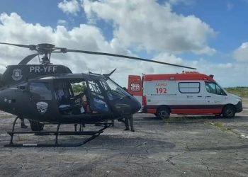 Paciente de Mossoró é transportado para Natal em helicóptero da SESED