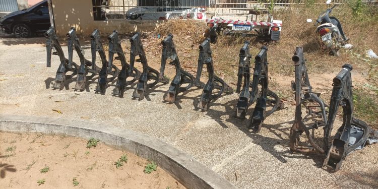 Quadros de motocicletas roubadas são encontrados nas Malvinas