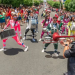 Banda vestida de Power Rangers participa de desfile cívico em Caicó