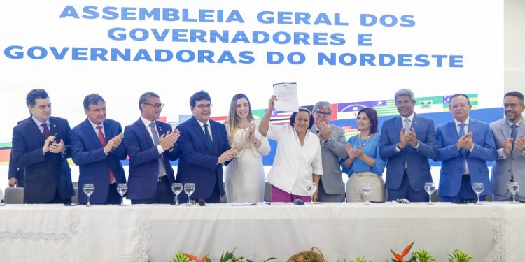 Governadora Fátima Bezerra toma posse como presidente do Consórcio Nordeste