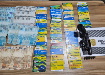 Polícia apreende dinheiro e 80 cartões em residência na cidade de Touros