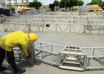 MCJ 2024: montagem da arena Deodete Dias é iniciada