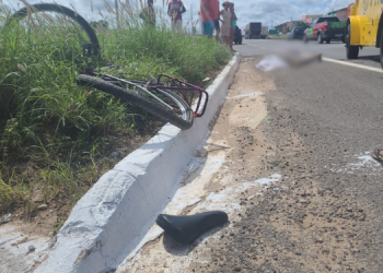 Ciclista morre atropelado por carro forte na BR-304 em Mossoró 