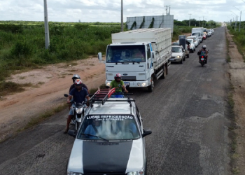 Obras na RN-117 causam congestionamentos nas primeiras horas desta segunda-feira (27)
