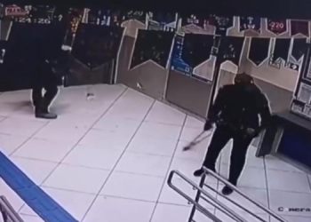 Homens fortemente armados arrombam casa lotérica e levam cofre em Macau 