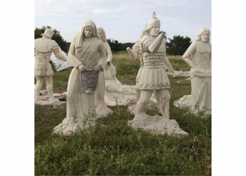 Patu se prepara para inauguração da Via Sacra na ladeira do Santuário do Lima