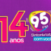 Rádio 95FM comemora 14 anos de sucesso nesta sexta-feira (7)
