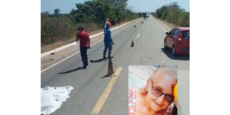 Idosa de 73 anos morre atropelada na BR-405, entre Mossoró e Apodi