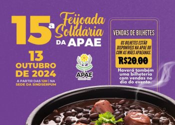 Apae Mossoró realiza 15ª Feijoada Solidária no próximo domingo (13)