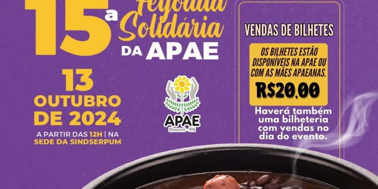 Apae Mossoró realiza 15ª Feijoada Solidária no próximo domingo (13)