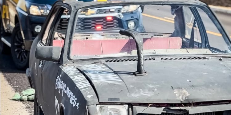 PRF apreende ‘Chevette de Manobras’ com Youtubers na BR-304