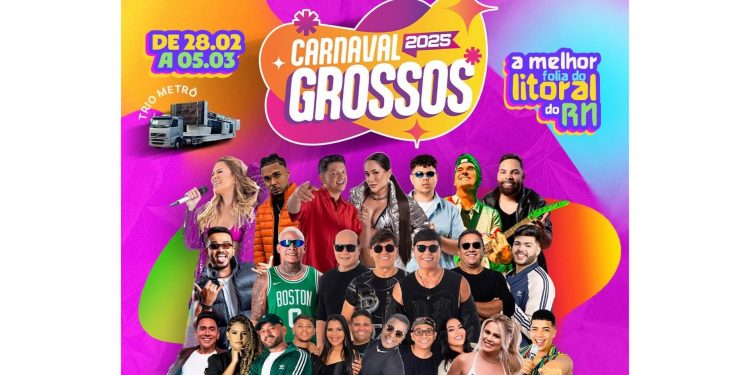 Prefeitura de Grossos divulga atrações do Carnaval 2025