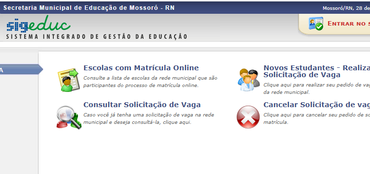 Prefeitura inicia nesta quarta (29) matrículas de alunos novatos com vulnerabilidade econômica