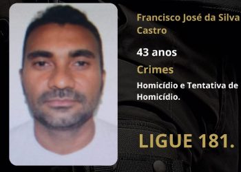 Polícia Civil busca localizar autor de crimes de homicídio e tentativa de homicídio em Mossoró