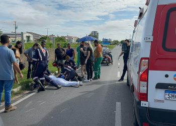 Duas pessoas ficam feridas em acidente na Avenida Rio Branco, em Mossoró