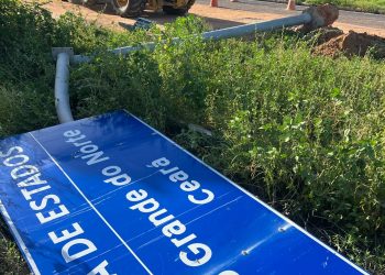 Prefeitura de Tibau remove placa entre Ceará e Rio Grande do Norte instalada por Icapuí