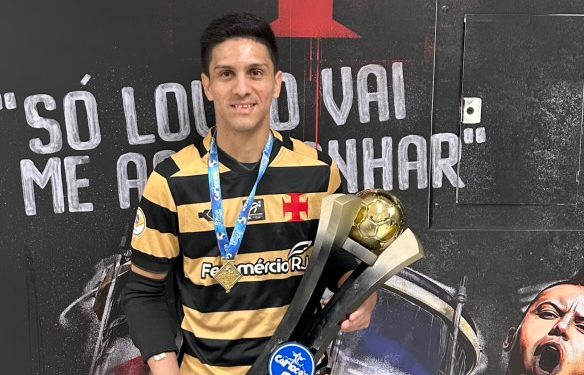 Ex-Apodi, goleiro Mateus é campeão carioca pelo Vasco Futsal