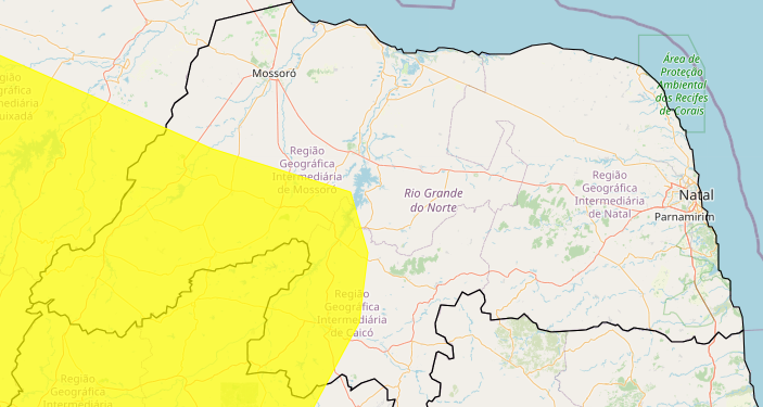 Inmet emite alerta de baixa umidade para Apodi e outras 58 cidades do RN