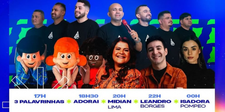 Midian Lima, Leandro Borges e Isadora Pompeo encerram o Mossoró Sal & Luz neste sábado (26)